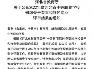 【喜讯】我校幼儿保育专业被评为河北省骨干专业！